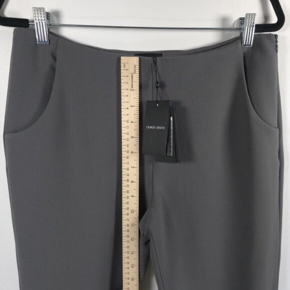 NWT GIORGIO ARMANI‎ MADE IN ITALY 🇮🇹 VIRGIN WOOL Trousers Pockets Zip Hem 44 - Picture 5 of 15